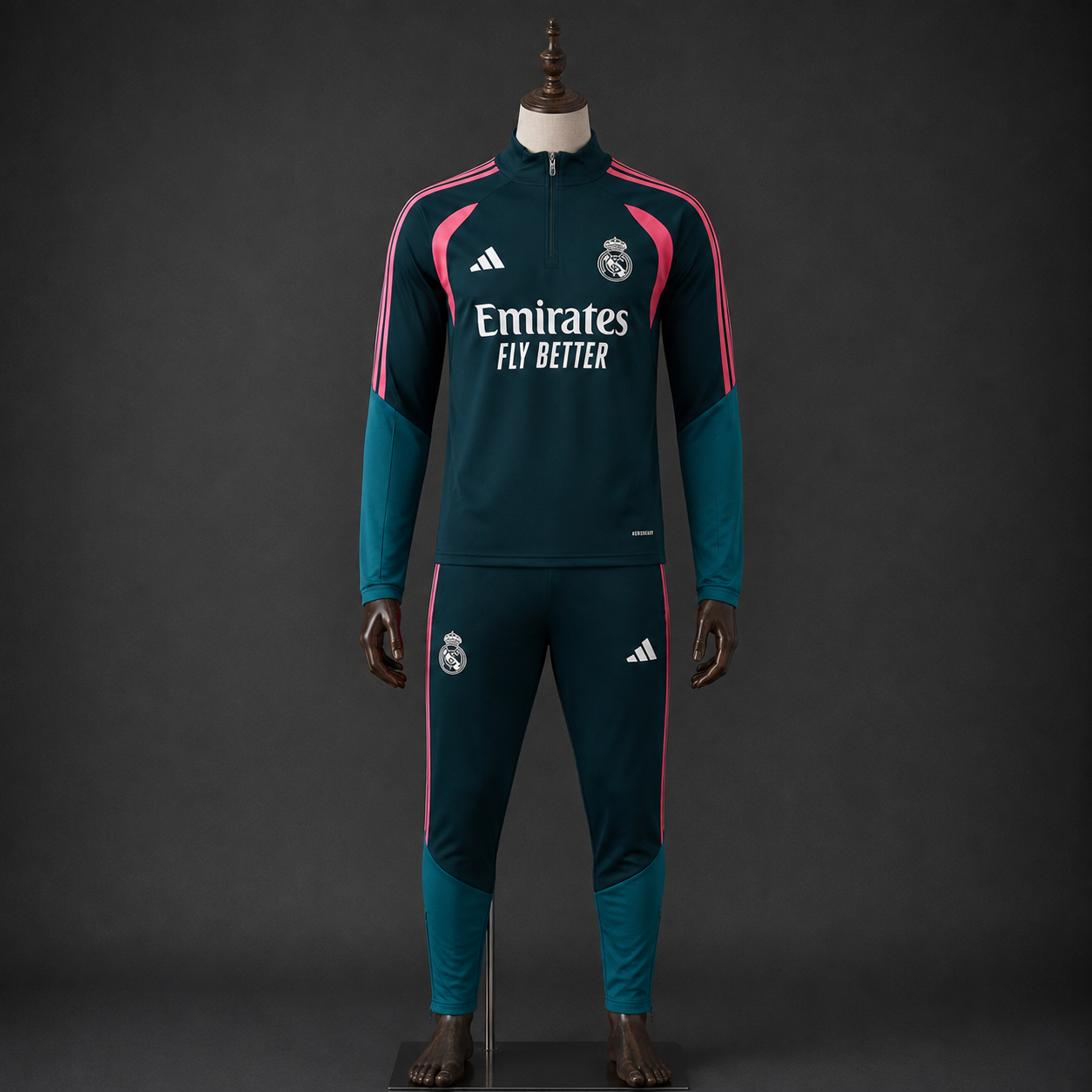 Real Madrid Tracksuit 26/27 - Green/Pink